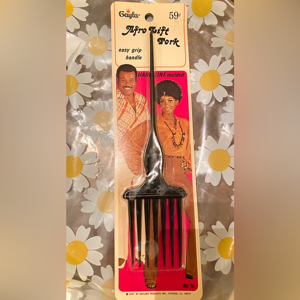 Vintage 70s Gayla Afro Lift Fork New Old Stock Funky Retro 70s